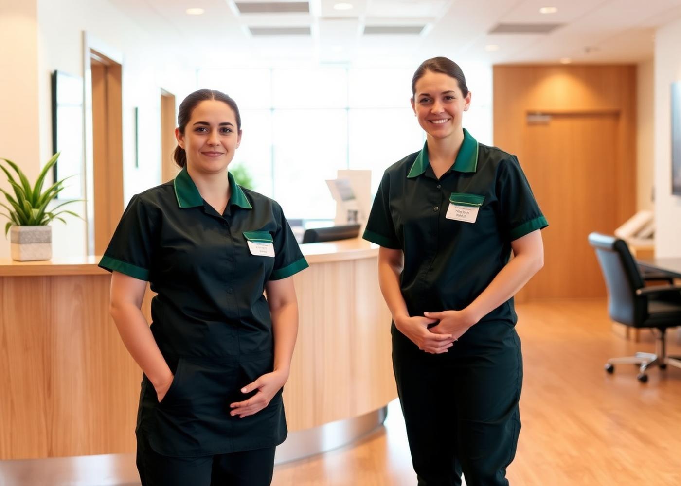 Verdenza team members in uniform at a client reception