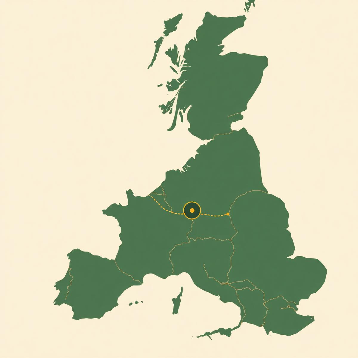 Illustrated UK map showing Verdenza's service coverage